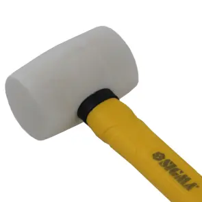 Киянка гумова біла 225г фібергласова рукоятка SIGMA (4317281) №3