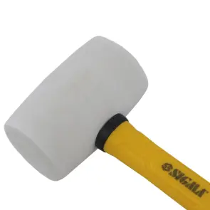 Киянка гумова біла 450г фібергласова рукоятка SIGMA (4317301) №3