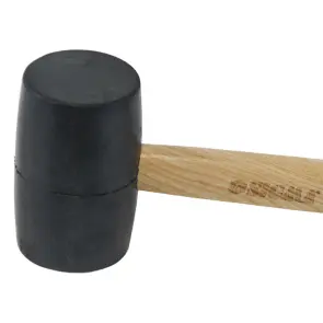 Киевлянка резиновая черная 450г деревянная рукоятка SIGMA (4317721) №3