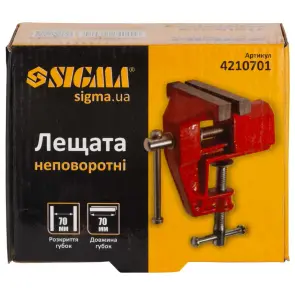 Тиски неповоротные 70мм для мелких работ SIGMA (4210701) №8