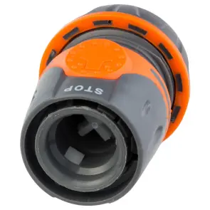 Коннектор ½" быстросъемный для шланга ¾" аквастоп (ABS+TPR) FLORA (5015514) №7