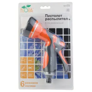 Пістолет-розпилювач 6-ти режимний (ABS+TPR) FLORA (5011434) №7