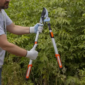 Сучкоріз площинний телескопічний храповий алюмінієві рукоятки 700-874мм FLORA (5022374) №7