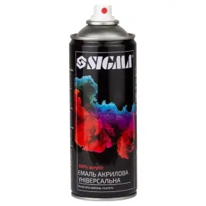 Эмаль аэрозольная акриловая 400мл RAL 9011 черный мат SIGMA (2736641) №2
