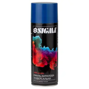 Эмаль аэрозольная акриловая 400мл RAL 5005 синий глянец SIGMA (2737121) №1