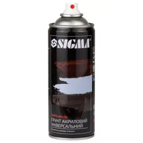 Грунт аэрозольный акриловый 400мл RAL 9010 белый SIGMA (2737511) №2