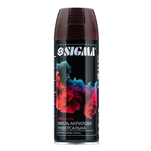 Эмаль аэрозольная акриловая 400мл RAL 3005 (темно-вишневый глянец) SIGMA (2736941) №1