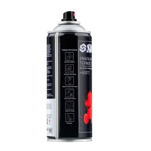 Эмаль аэрозольная акриловая термостойкая +600°С 400мл RAL 9065 серебряный мат SIGMA (2736061) №4