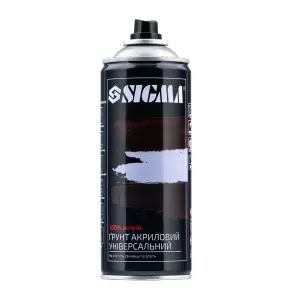 Грунт аэрозольный акриловый 400мл RAL 9005 черный SIGMA (2737531) №2