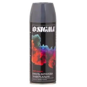 Эмаль аэрозольная акриловая 400мл RAL 8019 серо-коричневый глянец SIGMA (2736731) №1
