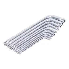 Ключі TORX 9шт T10-T50мм CrV (короткі з отвором) GRAD (4022275) №5