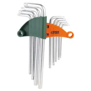 Ключи TORX 9шт T10-T50мм CrV (средние с отверстием) GRAD (4022285) №3