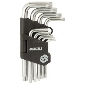 Ключі TORX 9шт T10-T50 мм CrV (короткі з отвором) SIGMA (4022211) №2