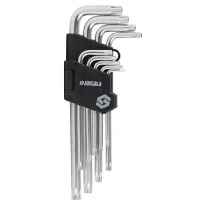 Ключі TORX 9шт T10-T50мм CrV (середні з отвором) SIGMA (4022221) №1