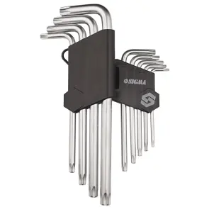Ключі TORX 9шт T10-T50мм CrV (середні з отвором) SIGMA (4022221) №2