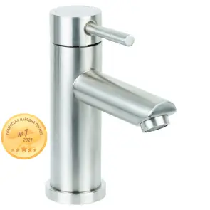 Змішувач KT Ø35 для раковини литий на гайці SS AQUATICA KT-1A170P (9722001) №1