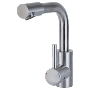 Смеситель KT Ø35 для раковины Г-гусь на гайке SS AQUATICA KT-1A370P (9722021) №3
