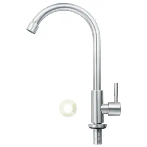 Змішувач KT 1/2" монокран на гайці SS AQUATICA KT-1G170P (9722601) №3