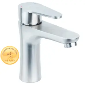 Смеситель HT Ø35 для раковины литой на гайке SS AQUATICA HT-1A171P (9719001) №1