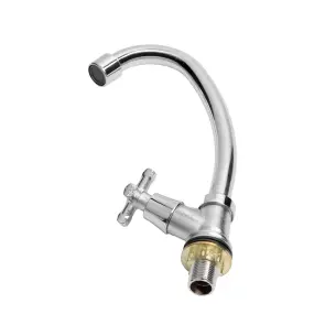 Смеситель QN 1/2" монокран на гайке (КРАТНО 2шт) AQUATICA QN-1G158C (9786600) №3