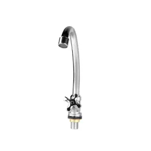 Смеситель QN 1/2" монокран на гайке (КРАТНО 2шт) AQUATICA QN-1G158C (9786600) №4