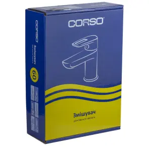 Змішувач GARDA Ø35 для раковини литий на шпильці CORSO (BC-2A121W) (9605003) №5