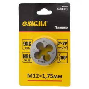Плашка М12×1.75мм SIGMA (1604351) №3