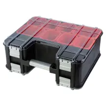 Органайзер пластиковий металеві замки полікарбонат двосторонній Profi 25 відсіків 8 лотків 390×325×163мм ULTRA (7417452)