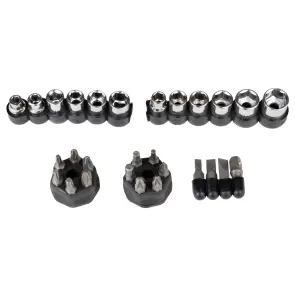 Отвертка с реверсом + торцевые насадки 1/4" 27шт CrV SIGMA (4002121) №7