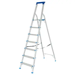Стремянка алюминиевая 7 ступеней 2.01м SIGMA (5036654) №1