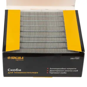 Скобы 16×12.8мм для пневмостеплера 5000шт SIGMA (2817161) №3