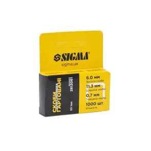 Скобы 6×11.3мм закаленные 1000шт SIGMA (2812061) №8