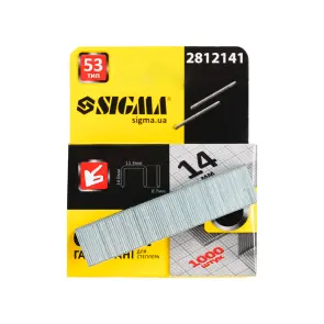 Скобы 14×11.3мм закаленные 1000шт SIGMA (2812141) №4