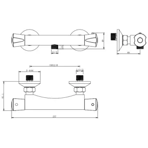 Смеситель PIAVE Ø27 термостатический для душа CORSO EG-2D187C (9663300) №4
