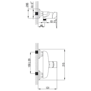 Смеситель GARDA Ø35 для душа CORSO 9605303 (BC-1D121W) №4