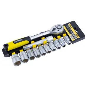 Ключ-трещотка 1/2" с набором насадок и удлинителем 12шт CrV mid SIGMA (6003701) №2