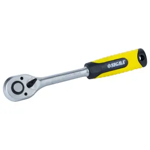 Ключ-трещотка 1/2" с набором насадок и удлинителем 12шт CrV mid SIGMA (6003701) №3