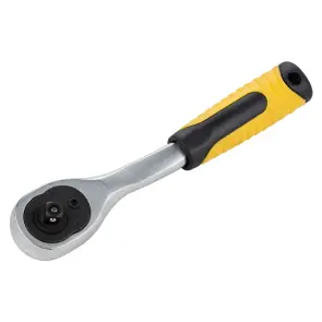 Ключ-трещотка с изогнутой ручкой 1/4" 150мм 72T CrV SIGMA (6050071) №4