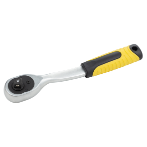 Ключ-тріскачка з вигнутою ручкою 3/8" 200мм 72T CrV SIGMA (6050081) №4