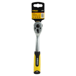 Ключ-тріскачка з вигнутою ручкою 3/8" 200мм 72T CrV SIGMA (6050081) №6