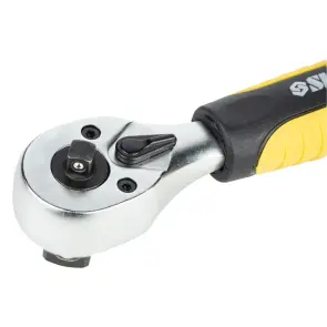 Ключ-трещотка двухсторонняя укороченная 1/4"-1/2" 145мм 72T CrV SIGMA (6050251) №2