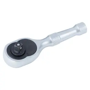 Ключ-трещотка укороченная с металлической ручкой 1/4" 90мм 45T CrV SIGMA (6050211) №3