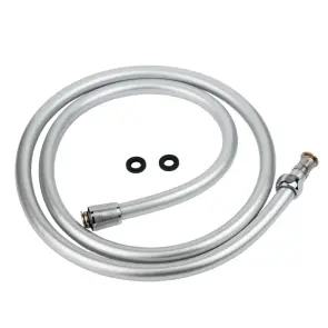Шланг для душа 1/2" PVC 3-х слойный серебристый 150см TAU XB-0483 (9891661) №1