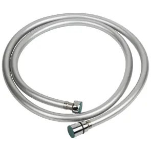Шланг для душа 1/2" PVC 3-х слойный с подшипником серебристый 150см AQUATICA XB-0173 (9791611) №1