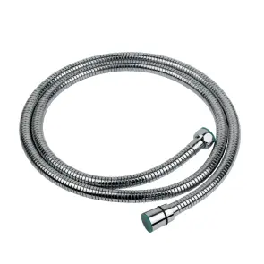 Шланг для душа 1/2" SS хромований розтяжний з підшипником 150-210см AQUATICA XB-8153 (9792020) №1