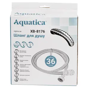 Шланг для душа 1/2" SS хромований з підшипником 175см AQUATICA XB-8176 (9792022) №2