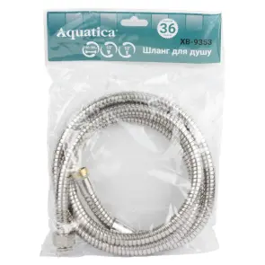 Шланг для душа 1/2" SS розтяжний з підшипником 150-180см AQUATICA XB-9353 (9792040) №5