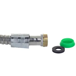 Шланг для душа 1/2" SS з підшипником 150см AQUATICA XB-9373 (9792041) №3