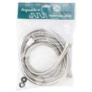 Шланг для душа 1/2" SS з підшипником 150см AQUATICA XB-9373 (9792041) №5