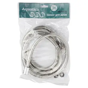 Шланг для душа 1/2" SS с подшипником 175см AQUATICA XB-9376 (9792042) №5